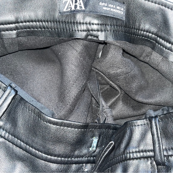 Zara Faux Leather Cargo Joggers - Picture 6 of 8